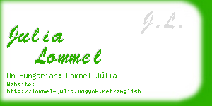 julia lommel business card